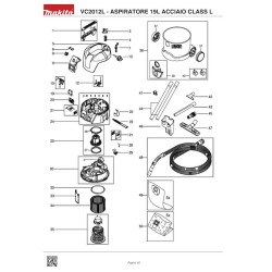 Makita Spare Parts for Vacuum Cleaner VC2012L