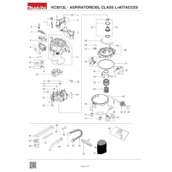 Ricambi Makita per Aspiratore VC3012L