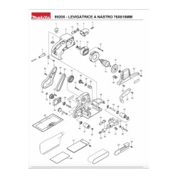 Makita Spare Parts for Belt Sander 9920X