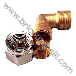 Raccordo L M3/8-Tubo 10 per Testata Compressori