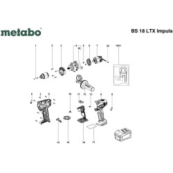 Metabo Spare Parts for Cordless Drill BS 18 LTX Impuls - 02145001