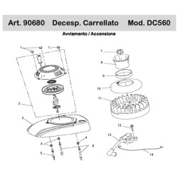 Ricambi Ama per Decespugliatore Carrellato con Ruote DC560