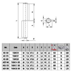 Cerniera a Saldare 2 Ali mm 405/200