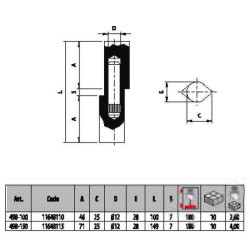 Weld hinge 100 mm Tear Drop