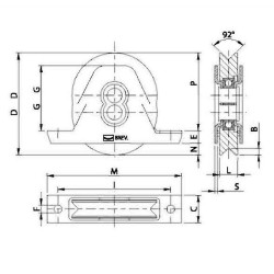 Wheel for Sliding Gates 335/100
