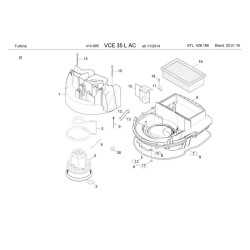 Flex Spare Parts for Safety Vacuum Cleaner VCE 35 L AC