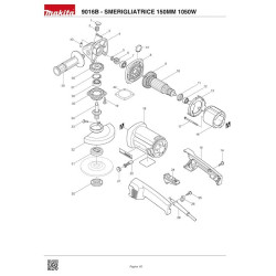 Makita Spare Parts for Angle Grinder 9016B