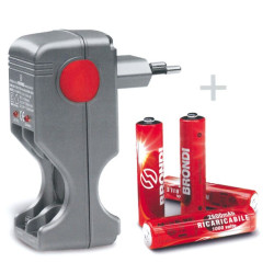 Carica Batteria Stilo/Mini Stilo Brondi con Batterie Incluse