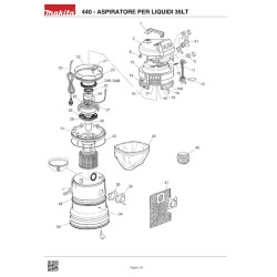 Ricambi Makita per Aspiratore per Liquidi 440