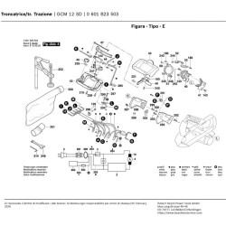 Bosch Spare Parts for Slide Mitre Saw GCM 12 SD - 0601B23503