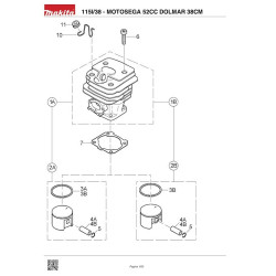 Ricambi Dolmar per Motosega a Scoppio 115I/38
