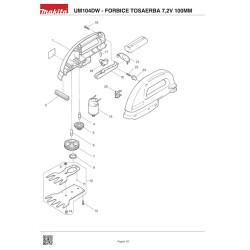 Ricambi Makita per Forbice Tosaerba UM104DW