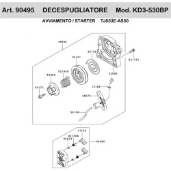 Ricambi Kawasaki per Decespugliatore a Zaino KD3-530BP
