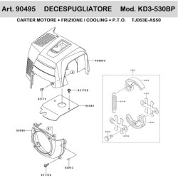 Ricambi Kawasaki per Decespugliatore a Zaino KD3-530BP
