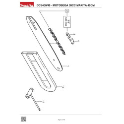 Makita Spare Parts for Chainsaw DCS400/40