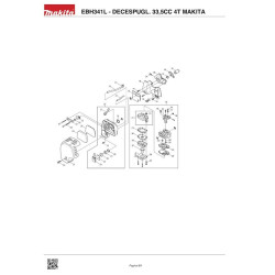 Ricambi Makita per Decespugliatore EBH341L 33,5cc 4T