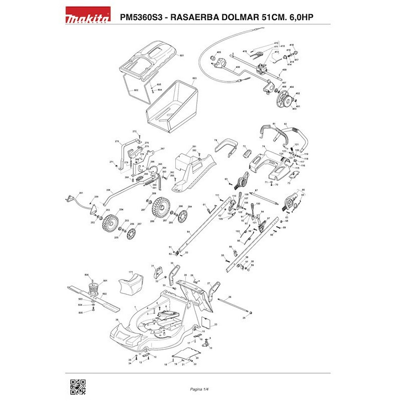 Dolmar Spare Parts for Lawn Mower PM5360S3