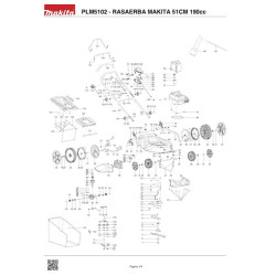 Makita Spare Parts for Lawnmower PLM5102