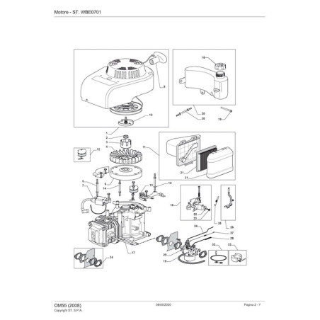 ST. S.P.A. Parts for Engine OM55 (2008) 118550317/0_070098OM55