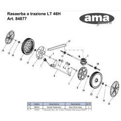 Ama Spare Parts for Self-Propelled Lawnmower LT 46H TEKNICO