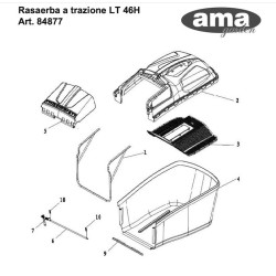 Ama Spare Parts for Self-Propelled Lawnmower LT 46H TEKNICO