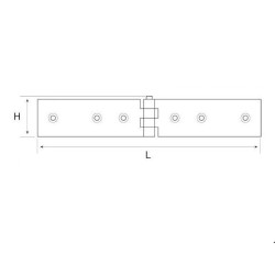 Galvanized hinges Ase 180 mm