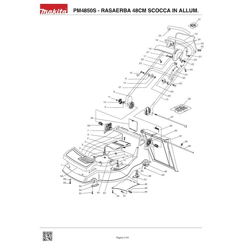 Ricambi Makita per Rasaerba PM4850S