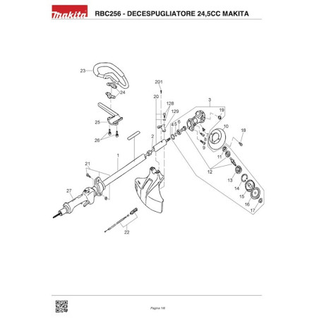 Makita Spare Parts for Bruschcutter RBC256