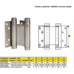 Cerniera a Molla Doppia Azione Bronzata "Bommer"