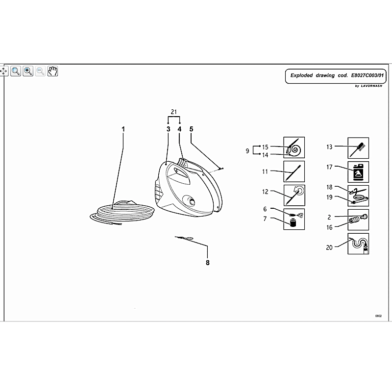 Lavor Original Parts for Cleaner ED 230/50 - 80270701-1