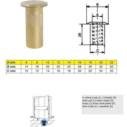 Pozzetto a molla 8 mm