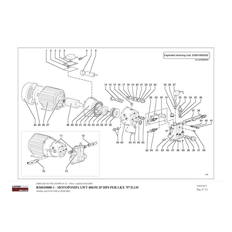 Lavor Original Parts for Pressure Cleaner LKX 40 - 8.611.0002-1