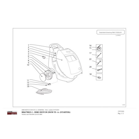 Ricambi Originali Lavor per Idropulitrice HOT130 - 8.617.0015-1