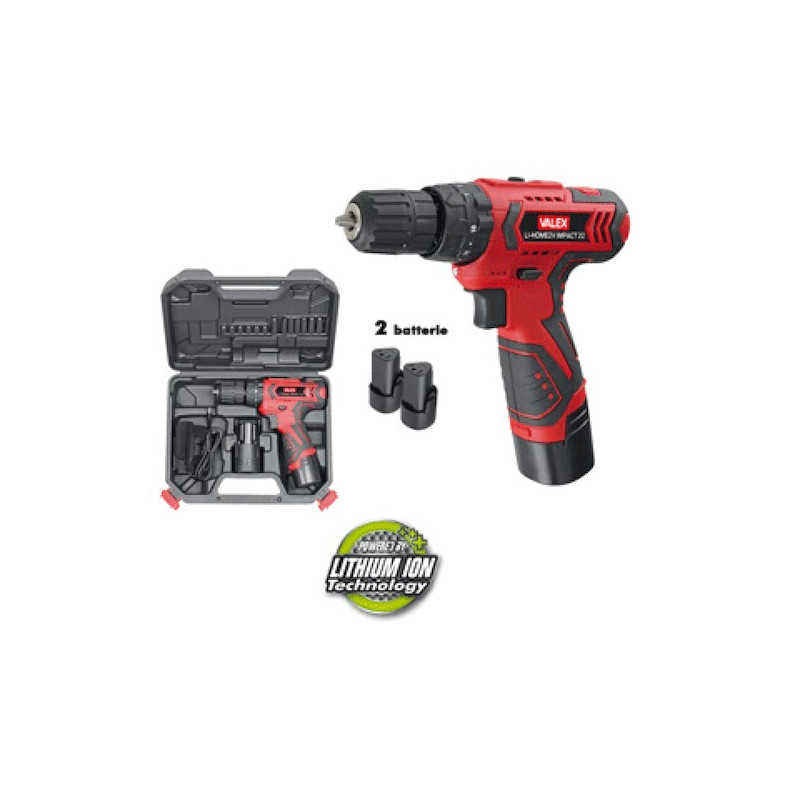 Trapano Avvitatore a Batteria al Litio LI-TECH 18 V 2 Velocità