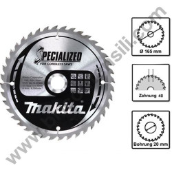 Lama Specialized Cordless 165X20X40T Legno Makita B-32960