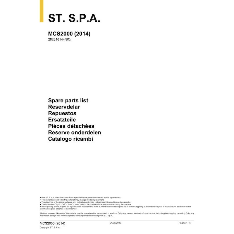 Ricambi Mountfield per Elettrosega MCS2000 (2014) 282616144/BQ