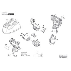 Bosch Spare Parts for Cordless Drill Driver GSR 10,8 V-LI