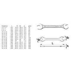 Wrenches double Fork series "Professional" Axel