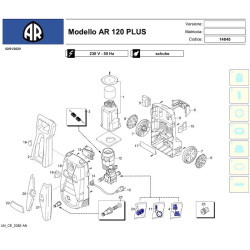 Annovi & Reverberi Parts for Washer AR 120 PLUS - 14845