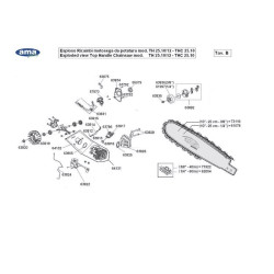 Ama Spare Parts for Chainsaw TH 25.10/12 - THC 25.10 - 2