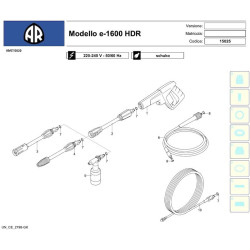 Annovi & Reverberi Parts for Pressure Washer AR e-1600 HDR