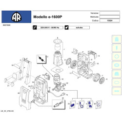 Annovi & Reverberi Parts for Pressure Washer AR e-1600P