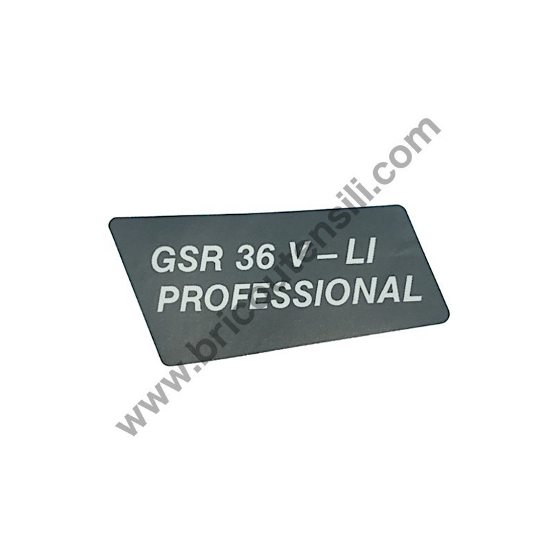 Targa di Fabbricazione per Trapano Bosch GSR 36 V-LI