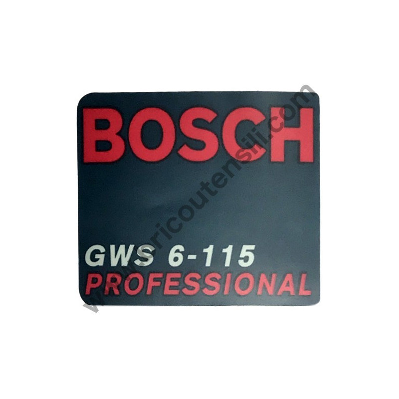 Manufacturer's Nameplate for Grinder Bosch GWS 6-115