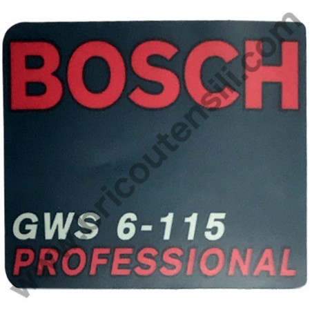 Manufacturer's Nameplate for Grinder Bosch GWS 6-115