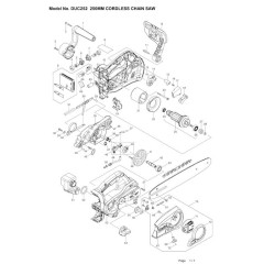 Makita Spare parts for Cordless Chain Saw DUC252