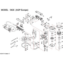 AGP Europe Spare Parts for Concrete Grinder BG5 - Drawing