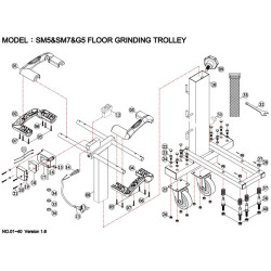AGP Europe Trolley for Concrete Grinder SM5 - SM7 - G5