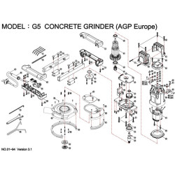 AGP Europe Spare Parts for Concrete Grinder G5