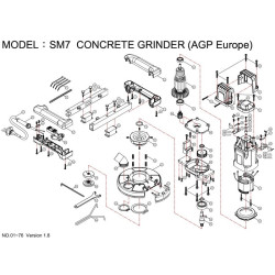 AGP Europe Spare Parts for Concrete Grinder SM7